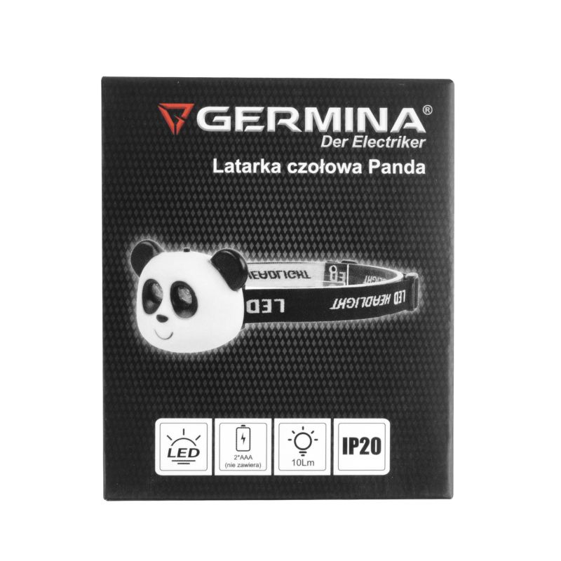 Latarka czołowa Germina czołówka panda + tryby 1szt.