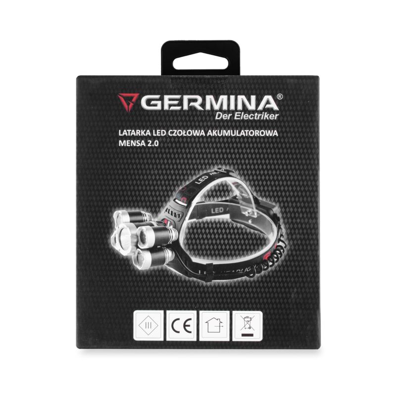 Latarka czołowa LED Germina czołówka IP44 campingowa trekkingowa 1szt.