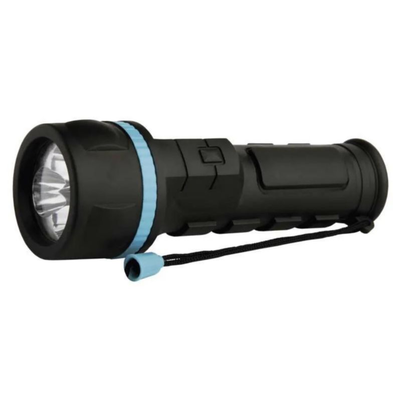 Latarka Gumowa LED Emos 2xLR20 20Lm Zasięg 35M Czarno Niebieski 1 Szt.