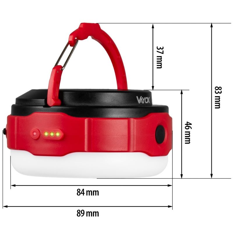Latarka kempingowa Vayox VA0100 akumulatorowa solar powerbank 500lm 1 szt.