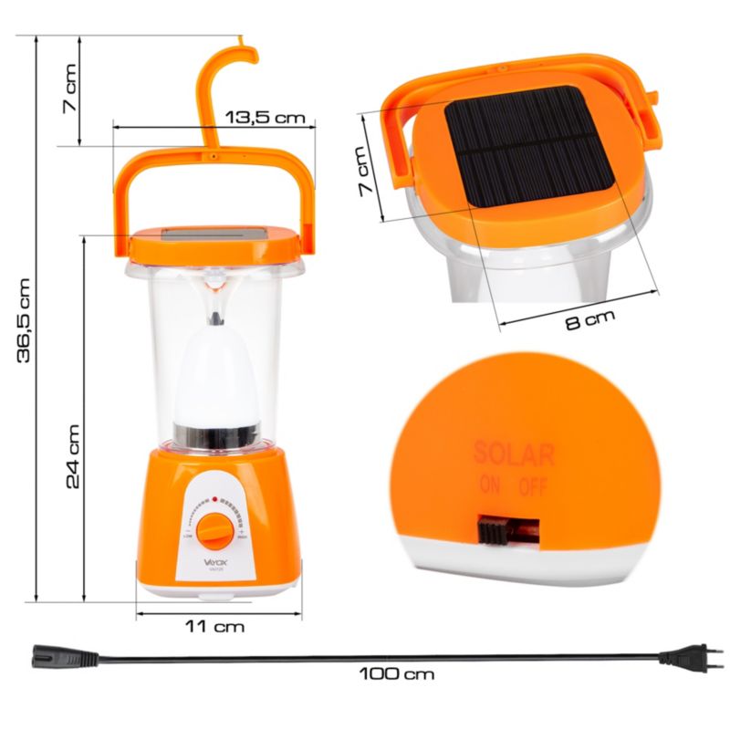 Latarka kempingowa Vayox VA0125 akumulatorowa solar powerbank 710lm 1 szt.