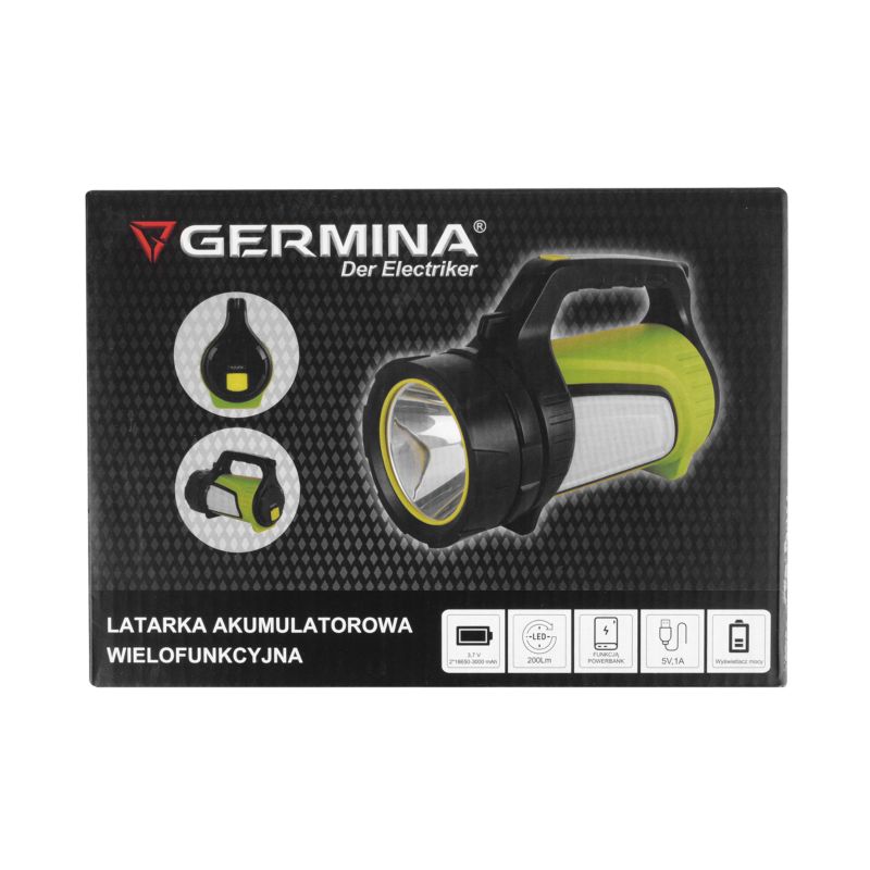 Latarka LED Germina campingowa Akumulatorowa Wielofunkcyjna 1szt.