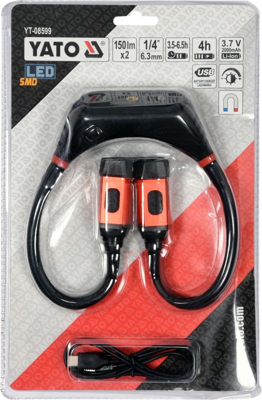Latarka LED na szyję akumlator 2000 mAh