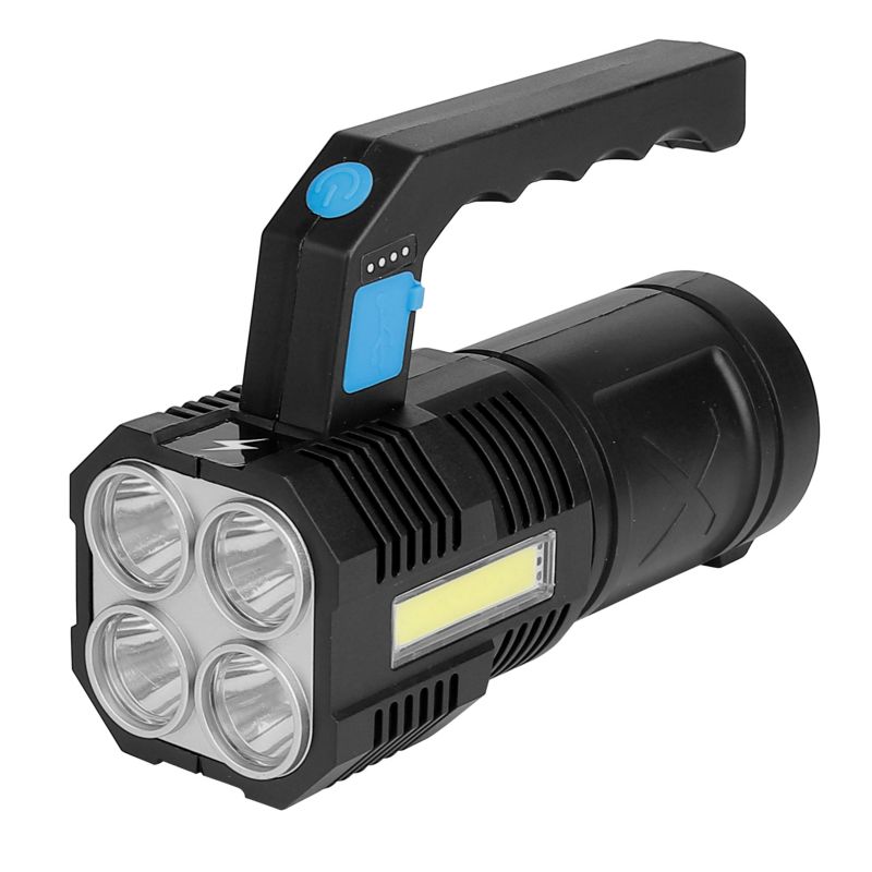 Latarka szperacz LED MasterLED 2W LED 3W COB IPX2 6000K akumulatorowa czarna 1 szt.