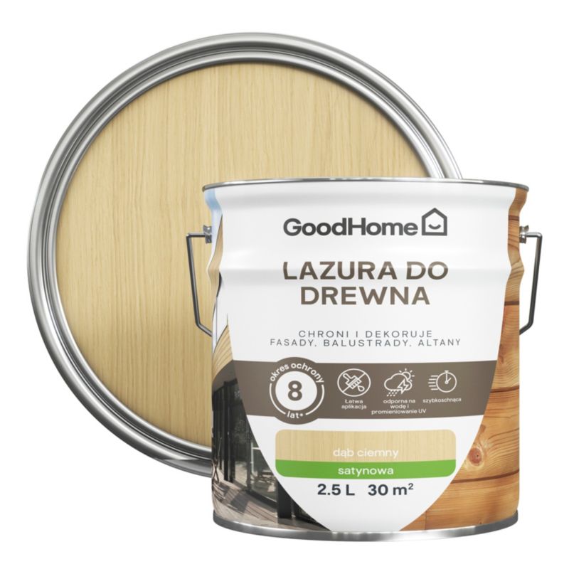 Lazura GoodHome 8 lat bezbarwna 2,5 l