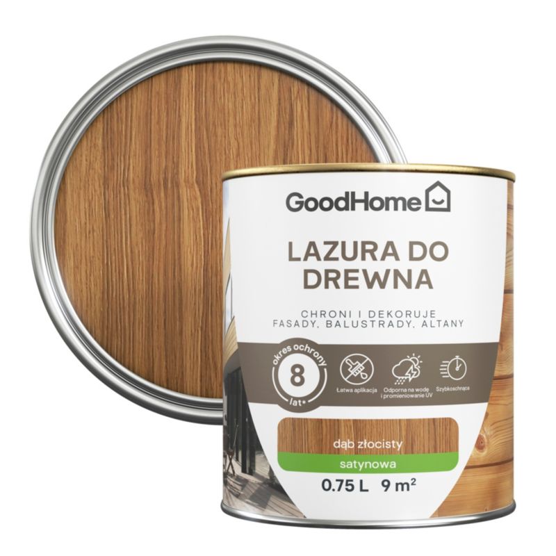 Lazura GoodHome 8 lat dąb złocisty 0,75 l