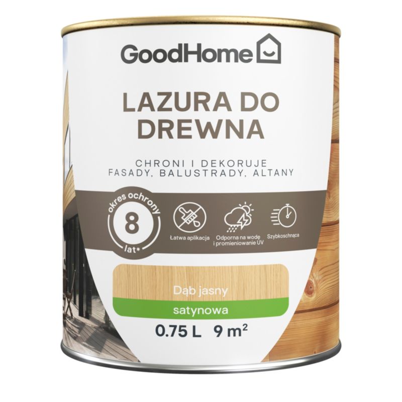 Lazura GoodHome 8 lat jasny dąb 0,75 l