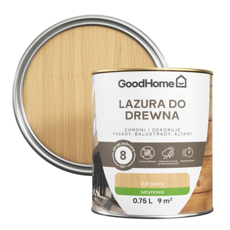Lazura GoodHome 8 lat jasny dąb 0,75 l