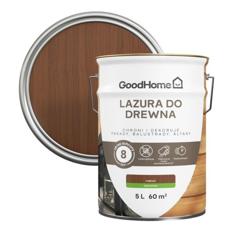 Lazura GoodHome 8 lat mahoń 5 l