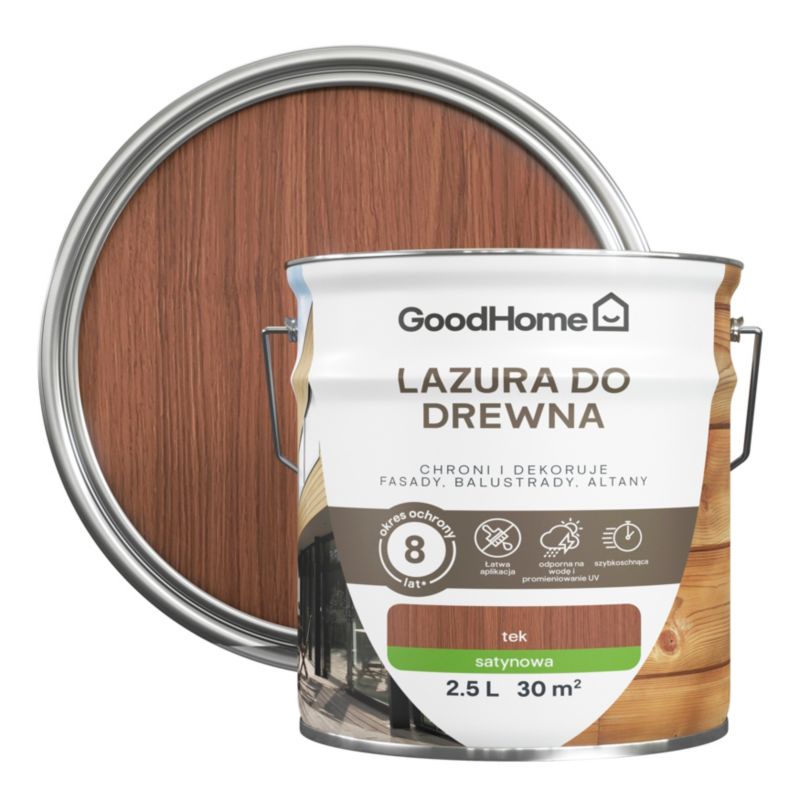 Lazura GoodHome 8 lat teak 2,5 l