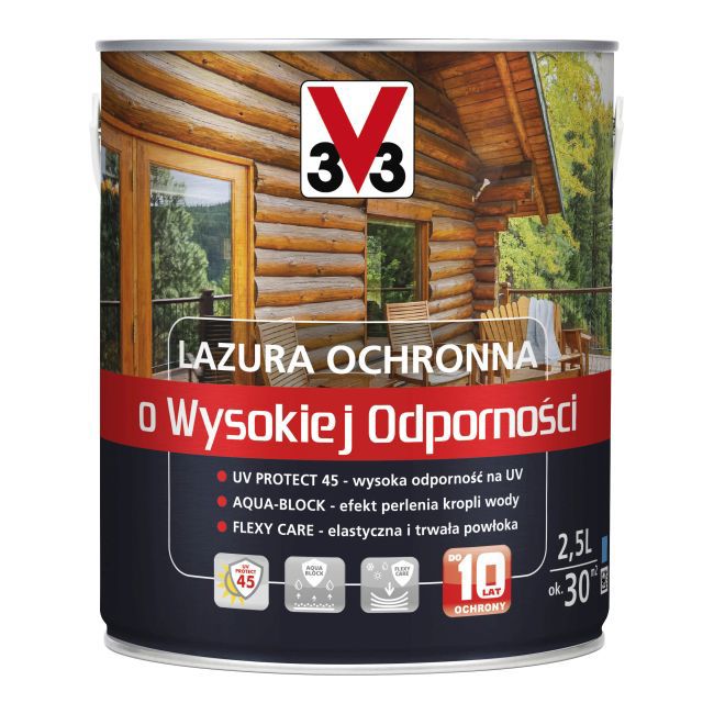 Lazura ochronna o wysokiej odporności V33 sosna skandynawska 2,5 l