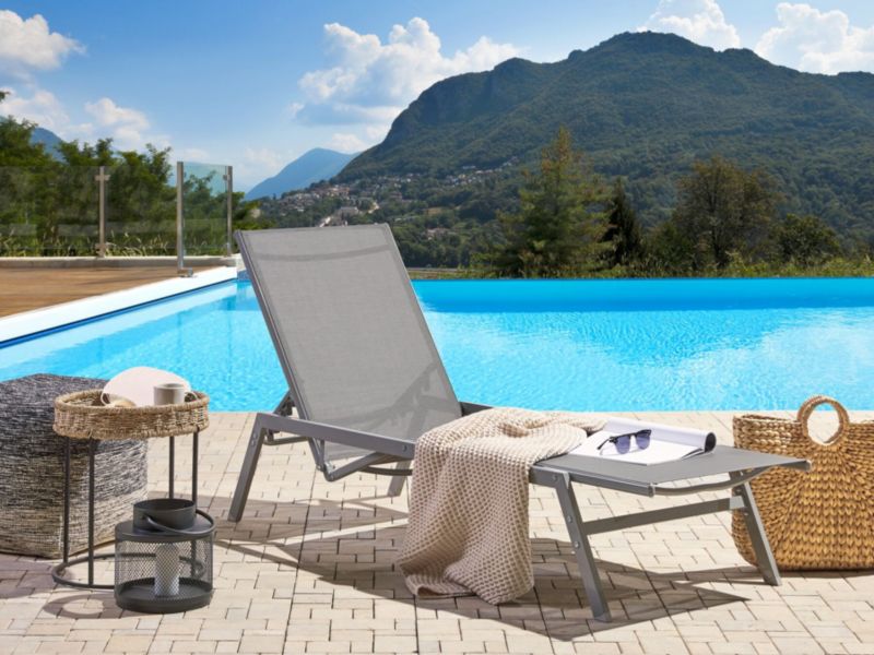 Leżak Metal Szary Vernazza 1 szt.
