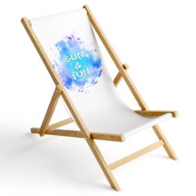 Leżak ogrodowy Ferocity drewniany składany Sun&Fun 1 szt.