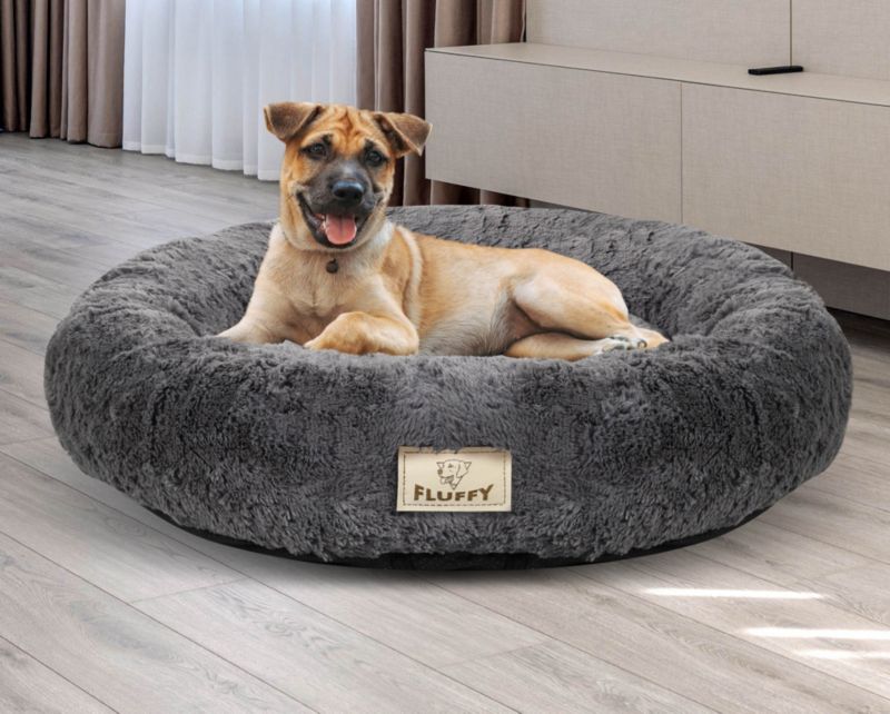Legowisko dla pupila Aio Factory shaggy 120 cm ciemnoszare dla psa 1szt