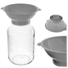 Lejek KADAX Plastikowy Kuchenny Do Słoików Szary 17 cm 1 szt. 1szt.