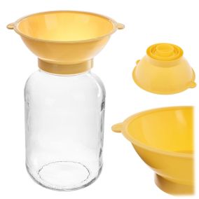 Lejek KADAX Plastikowy Kuchenny Do Słoików Żółty 17cm 1szt.