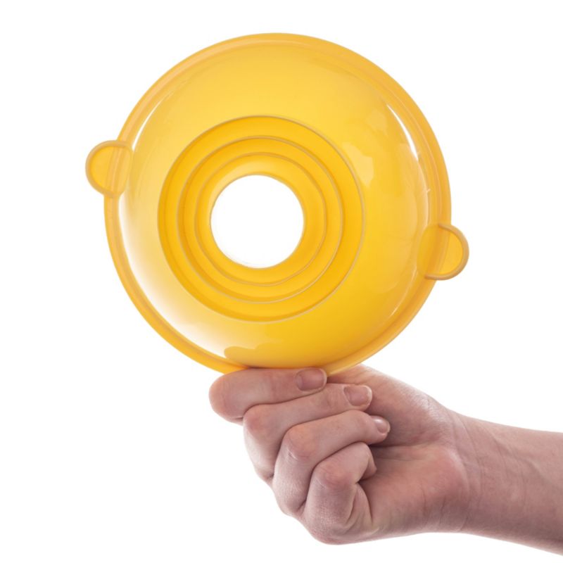 Lejek KADAX Plastikowy Kuchenny Do Słoików Żółty 17cm 1szt.