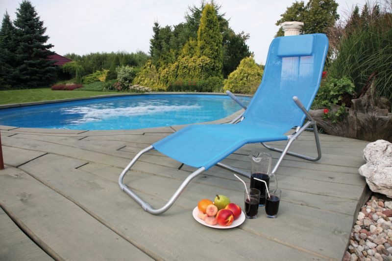 Leżak plażowy Master Grill&Party 2-pozycyjny 186 x 62 x 98 cm