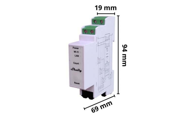 Licznik energii Shelly Pro 3EM 3CT63 WiFi LAN 3-fazowy DIN 63A, 1 szt.