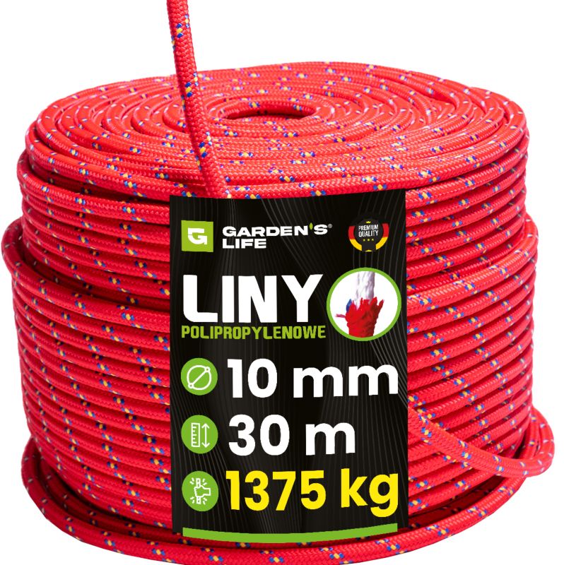 Lina Polipropylenowa Garden's Life 10mm 30m, 1350kg,  1 szt