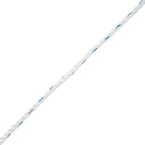 Lina skręcana polipropylenowa Diall 20 mm x 20 m biało-niebieska