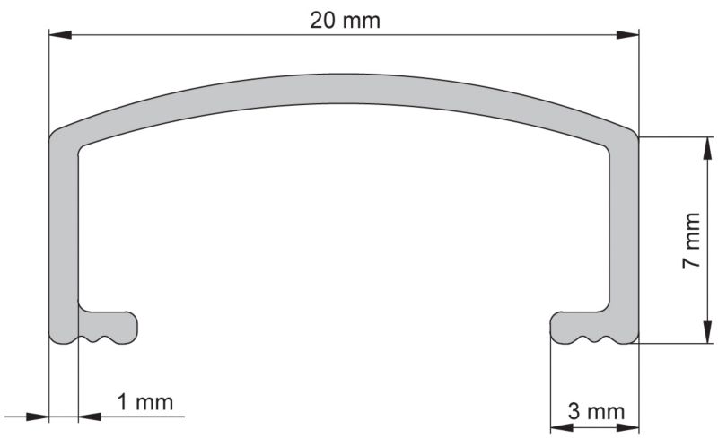 Listwa aluminiowa Diall 20 mm chrom 1,83 m