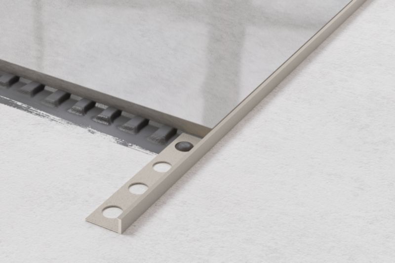 Listwa aluminiowa licowa AIL wykończeniowa Lambro beżowa matowa do płytek 1cm x 270cm 1 szt.