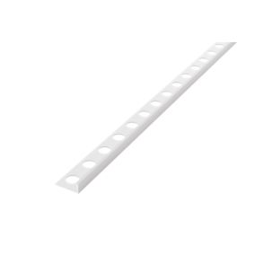 Listwa aluminiowa licowa AIL wykończeniowa Lambro biała matowa do płytek 1cm x 270cm 1 szt.