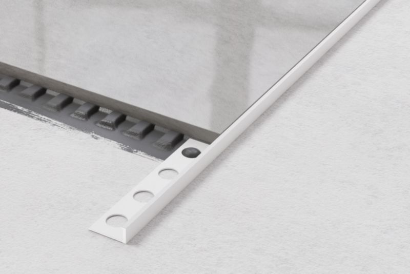 Listwa aluminiowa licowa AIL wykończeniowa Lambro biała matowa do płytek 1cm x 270cm 1 szt.