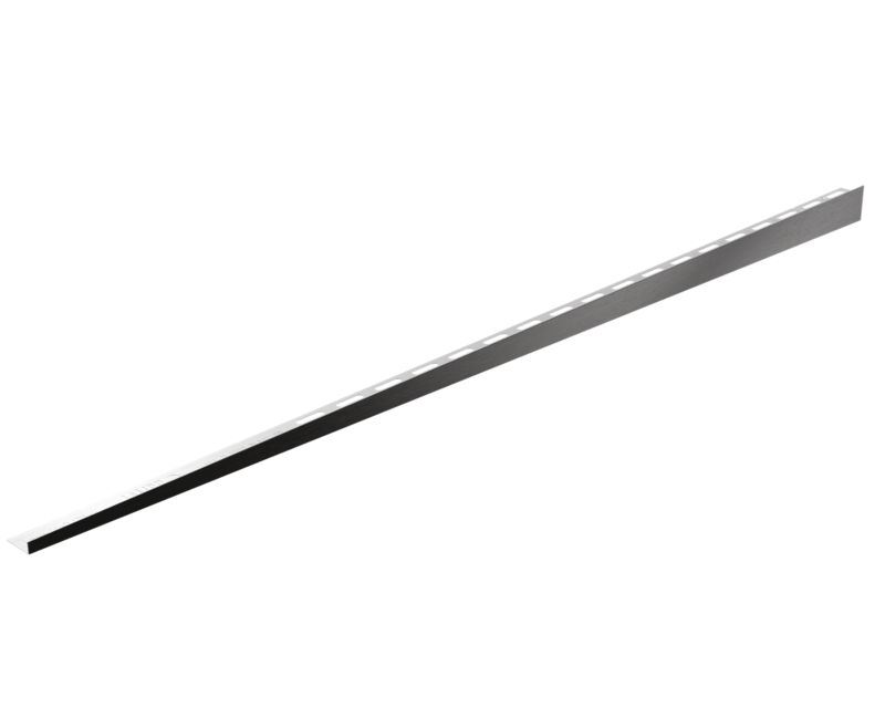 Listwa brodzikowa krawędziowa spadkowa Lambro czarny mat 120 cm lewa