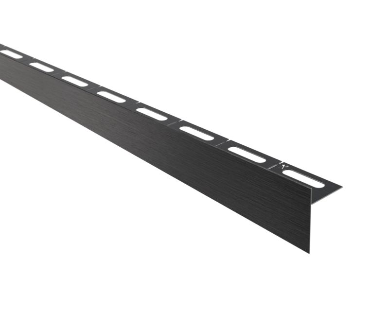 Listwa brodzikowa krawędziowa spadkowa Lambro czarny mat 120 cm lewa