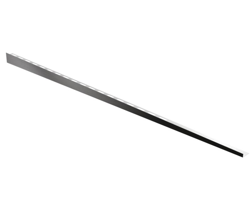 Listwa brodzikowa krawędziowa spadkowa Lambro czarny mat 120 cm prawa 1 szt.