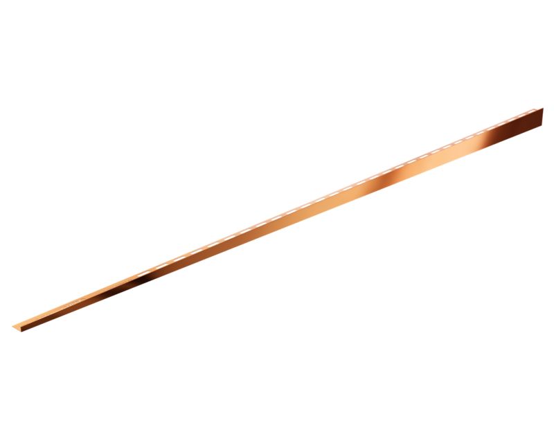 Listwa brodzikowa krawędziowa spadkowa Lambro miedziany połysk 180 cm lewa 1 szt.