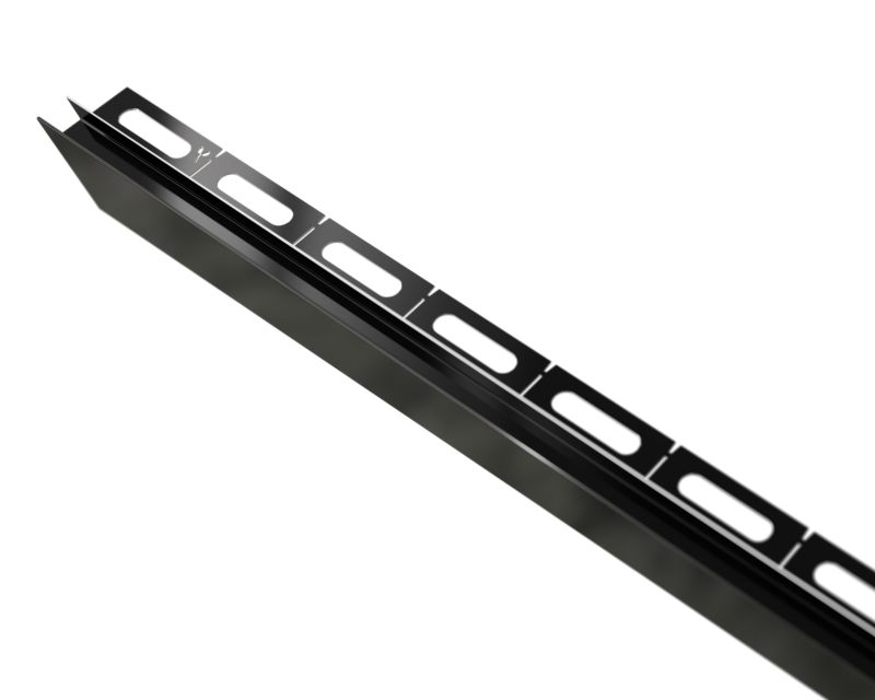 Listwa brodzikowa podłogowa spadkowa do szkła prawa LPS Lambro czarny połysk  120cm 1 szt.