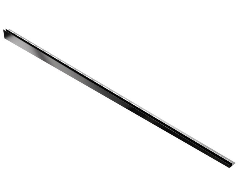 Listwa brodzikowa podłogowa spadkowa do szkła prawa LPS Lambro czarny połysk  120cm 1 szt.