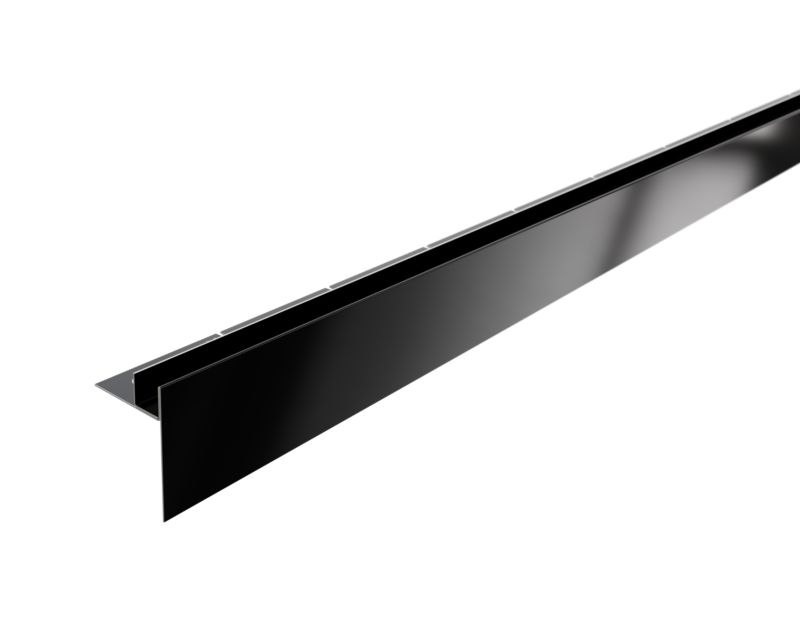 Listwa brodzikowa podłogowa spadkowa do szkła prawa LPS Lambro czarny połysk  120cm 1 szt.
