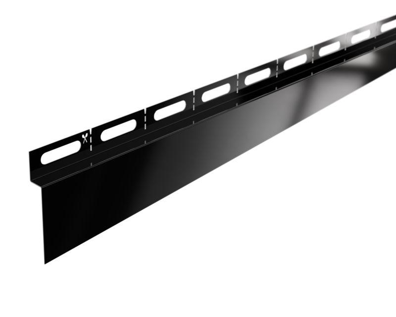 Listwa brodzikowa przyścienna spadkowa Lambro czarny połysk 180 cm prawa 1 szt.