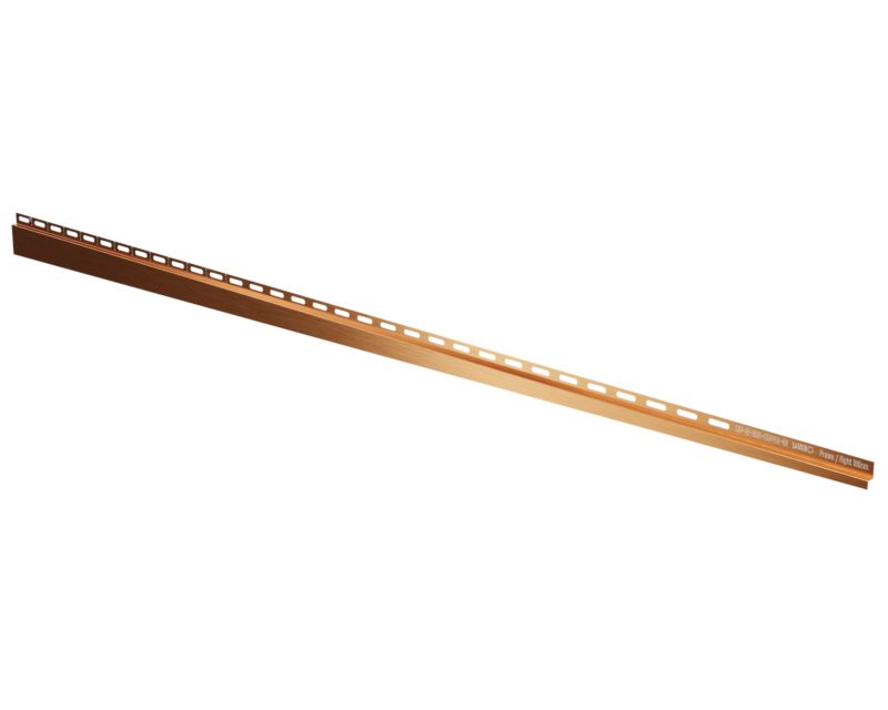 Listwa brodzikowa przyścienna spadkowa Lambro  miedziany mat 180 cm prawa 1 szt.