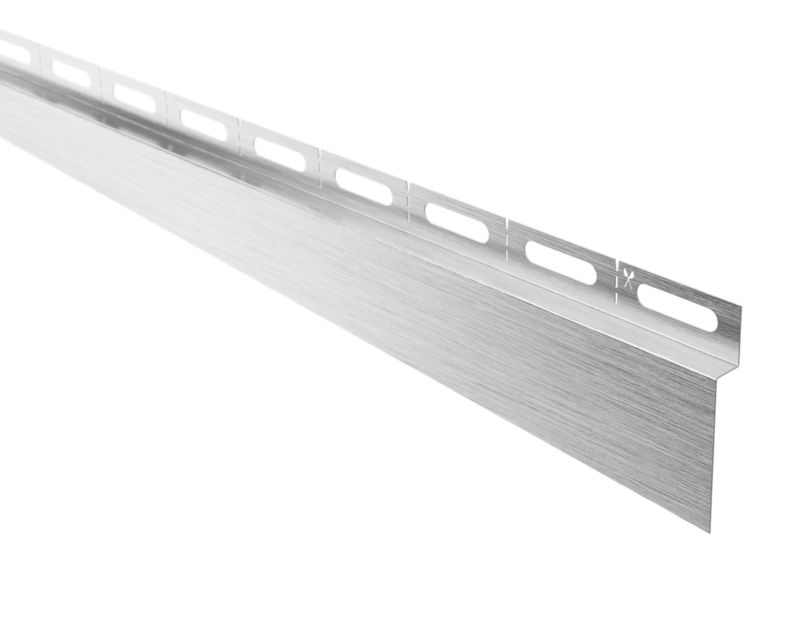 Listwa brodzikowa przyścienna spadkowa Lambro  srebrny mat 180 cm lewa 1 szt.