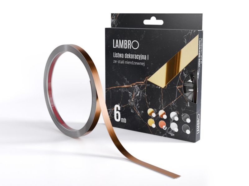 Listwa dekoracyjna samoprzylepna Lambro miedziany mat 1 x 600 cm 1 szt.