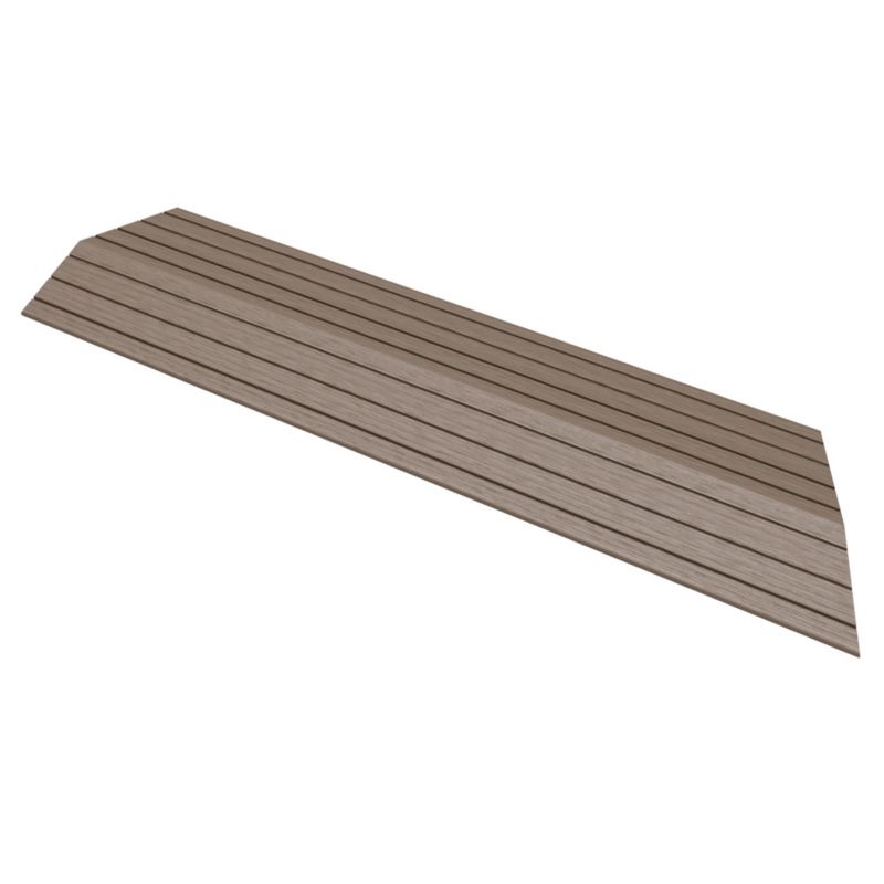 Listwa ECD Germany narożnik lewy WPC 38x2x75 cm to jasnobrązowe wykończenie płyty tarasowej o wyglądzie drewna system klik 1 szt