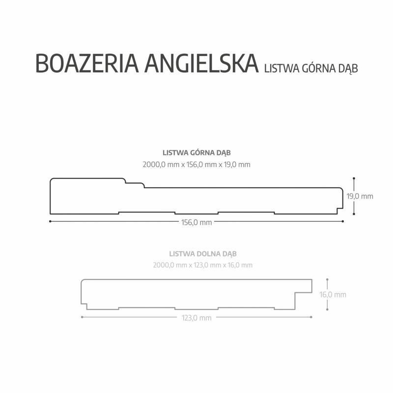 Listwa górna MaxStone Boazeria Angielska DĄB 1 szt.