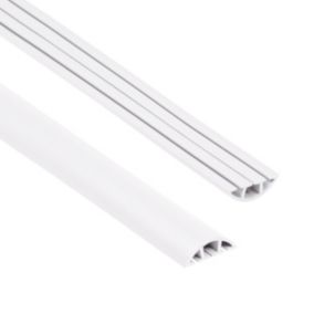 Listwa kablowa maskująca PCV 10x80mm, QUEST, półokrągła, maskownica kabli, biały, 2m