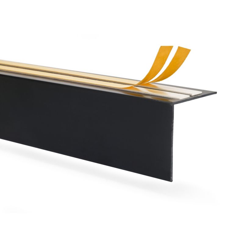 Listwa karniszowa PCV 50x20 mm QUEST, samoprzylepna maskownica karnisza - 200 cm, czarny, 1 szt.