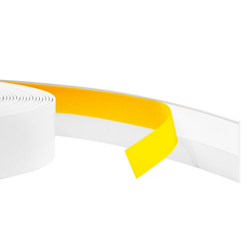 Listwa maskująca PVC 30 mm QUEST, samoprzylepna listwa okienna dekoracyjna, elastyczna - 25 m, biała, 1 szt.