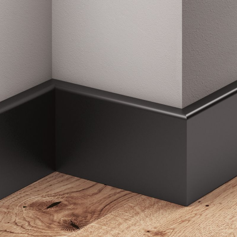 Listwa MDF GoodHome 60 mm czarna lakierowana decor 5