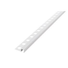 Listwa narożna aluminiowa AIQ Lambro biała matowa 1cm x 270cm 1 szt.