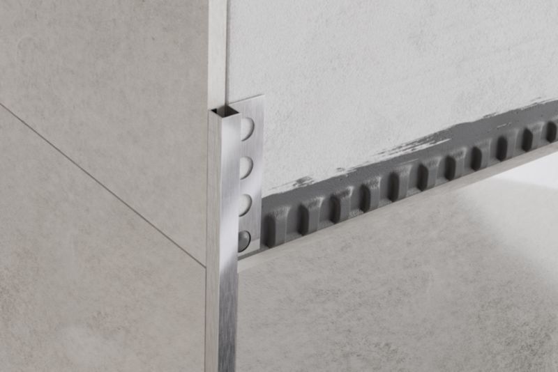 Listwa narożna glazurnicza Qs Lambro srebrna matowa 1.2cm x 270cm 1 szt.