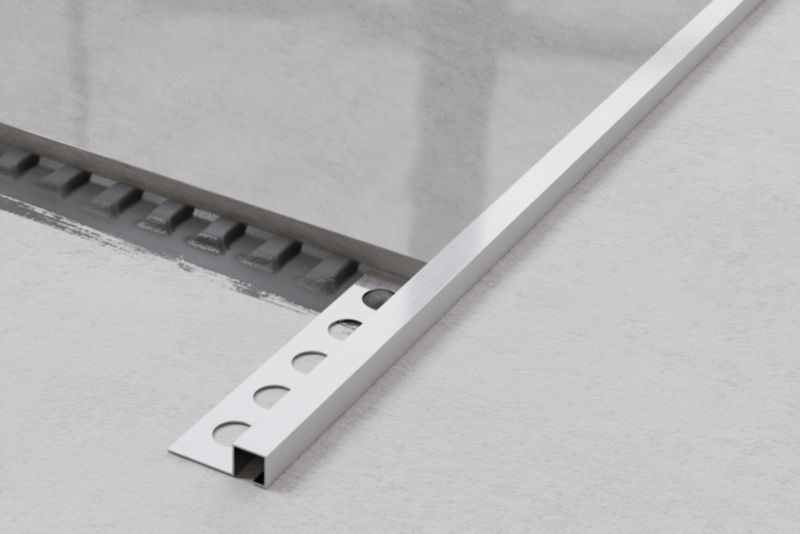 Listwa narożna glazurnicza Qs Lambro srebrna matowa 1.2cm x 270cm 1 szt.