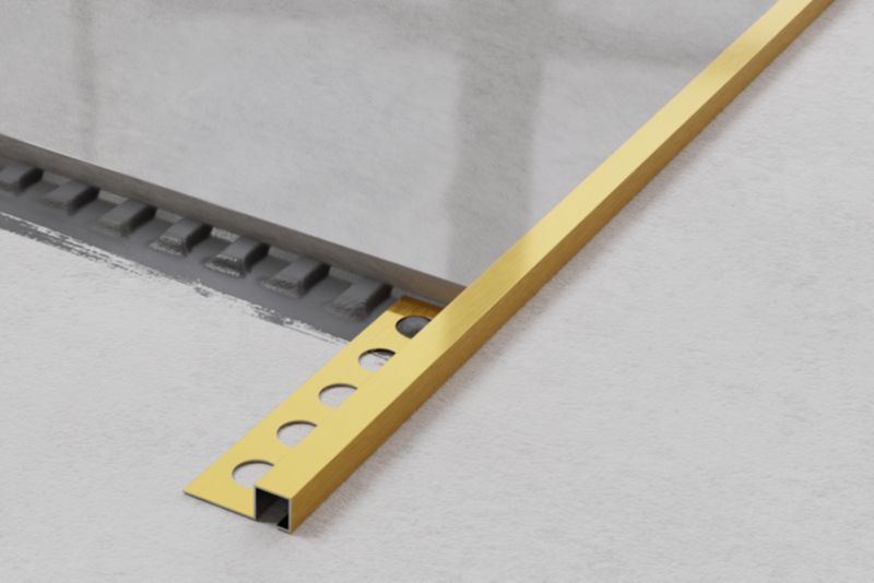 Listwa narożna glazurnicza Qs Lambro złoty mat 1cm x 270cm 1 szt.